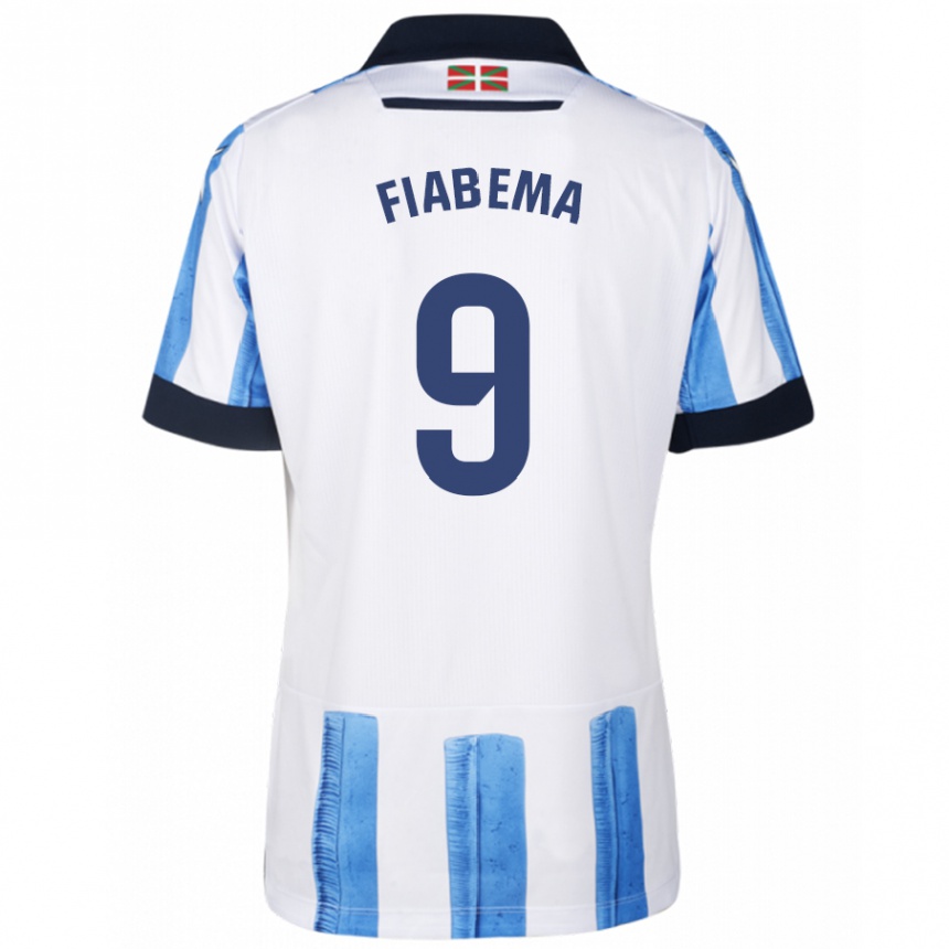 Damen Fußball Bryan Fiabema #9 Blau Weiss Heimtrikot Trikot 2023/24 T-Shirt Luxemburg