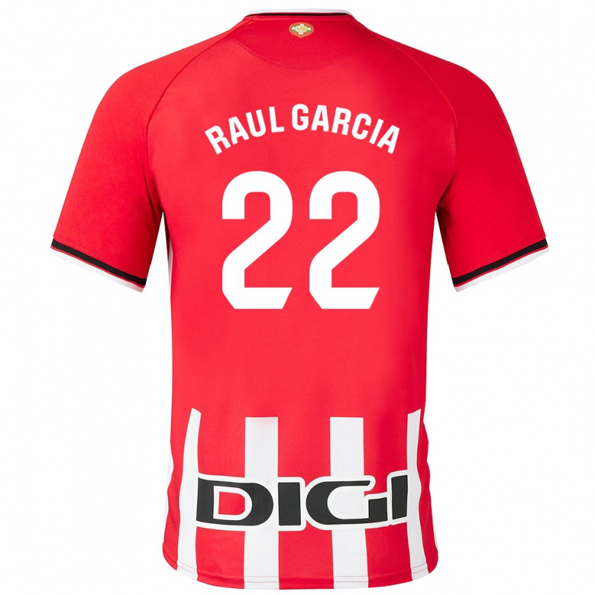 Damen Fußball Raúl García #22 Rot Heimtrikot Trikot 2023/24 T-Shirt Luxemburg