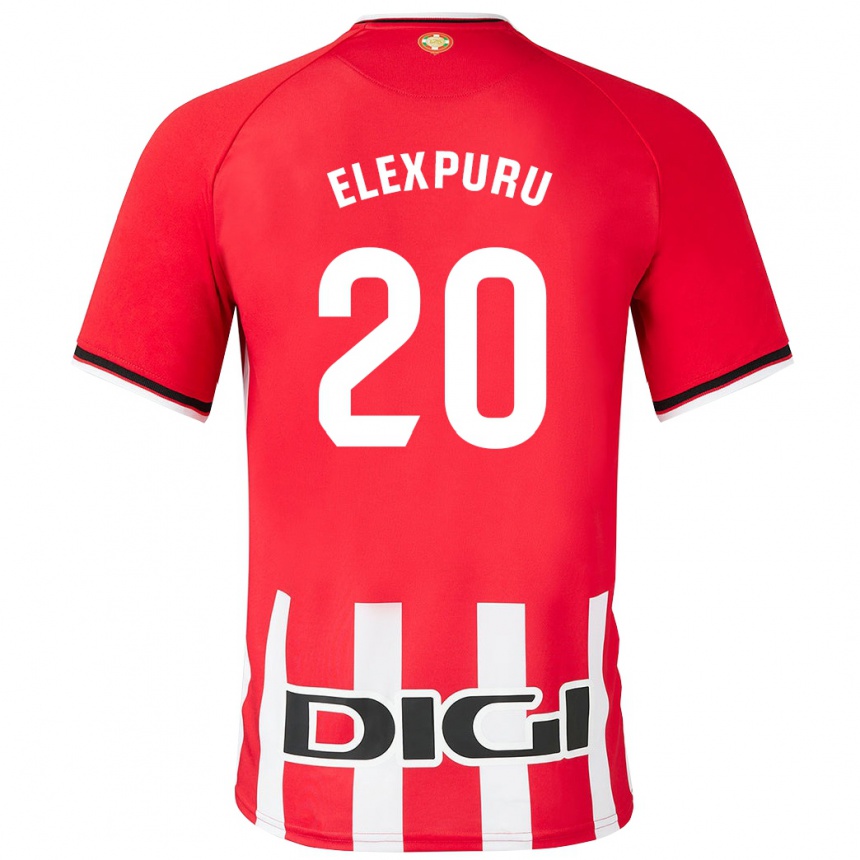 Damen Fußball Ane Elexpuru Añorga #20 Rot Heimtrikot Trikot 2023/24 T-Shirt Luxemburg