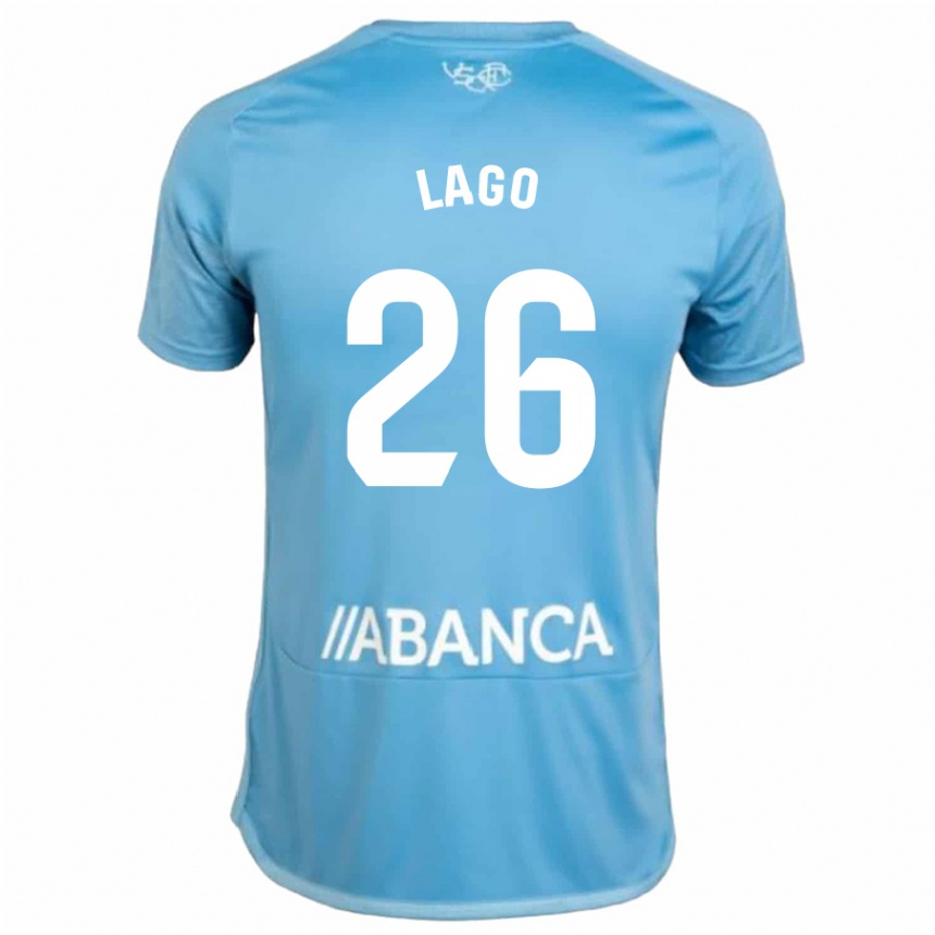 Damen Fußball Yoel Lago #26 Blau Heimtrikot Trikot 2023/24 T-Shirt Luxemburg