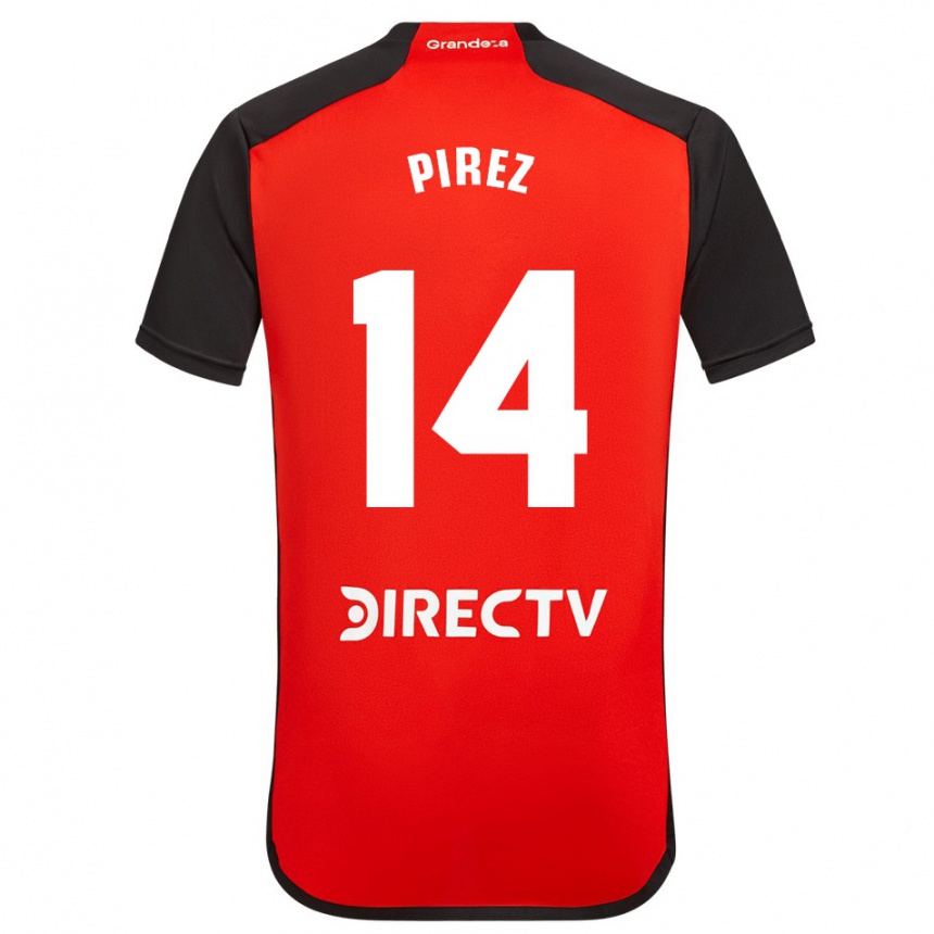 Damen Fußball Leandro González Pírez #14 Rot Auswärtstrikot Trikot 2023/24 T-Shirt Luxemburg