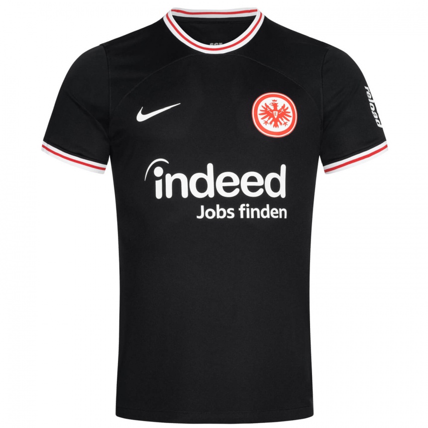 Damen Fußball Robin Koch #4 Schwarz Auswärtstrikot Trikot 2023/24 T-Shirt Luxemburg
