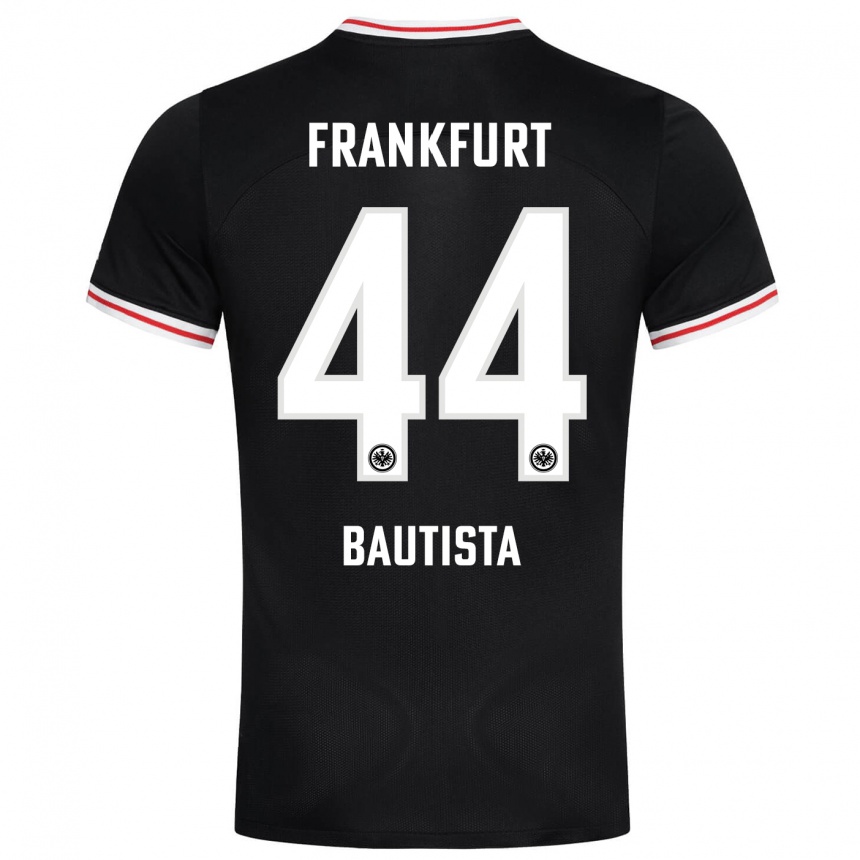 Damen Fußball Davis Bautista #44 Schwarz Auswärtstrikot Trikot 2023/24 T-Shirt Luxemburg