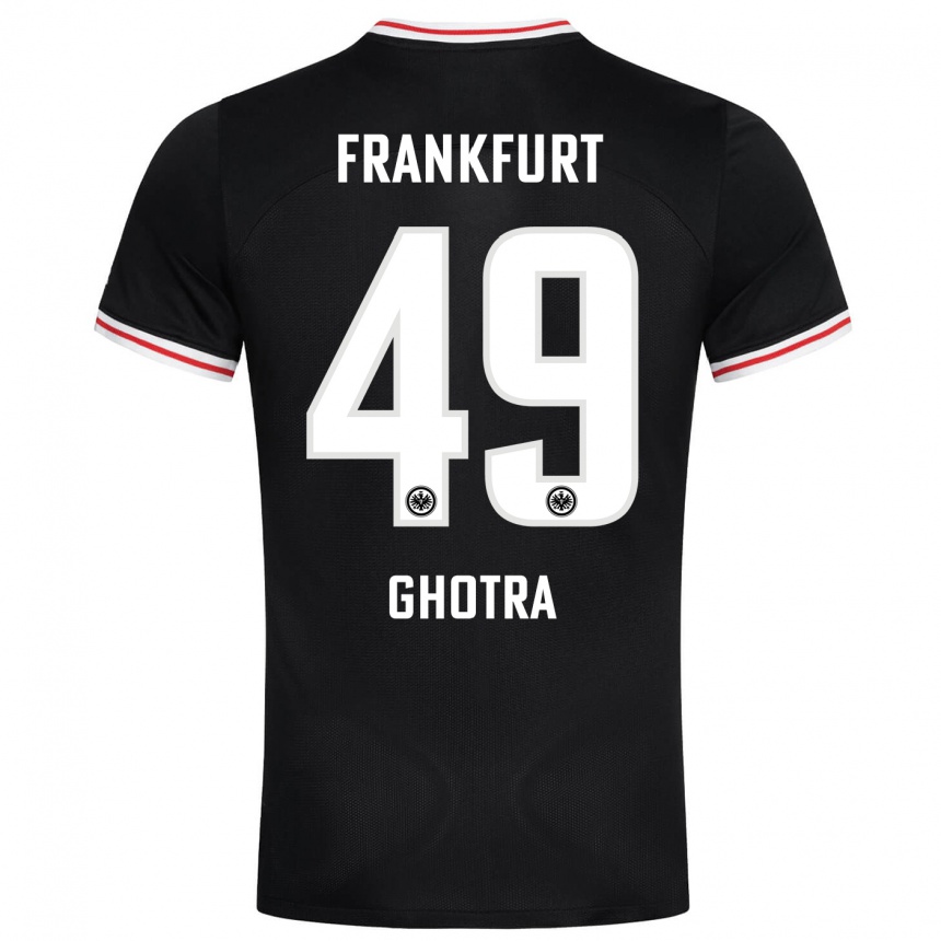 Damen Fußball Harpreet Ghotra #49 Schwarz Auswärtstrikot Trikot 2023/24 T-Shirt Luxemburg