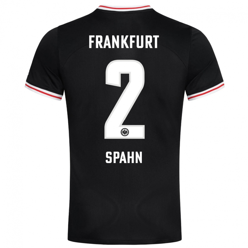 Damen Fußball Maurice Spahn #2 Schwarz Auswärtstrikot Trikot 2023/24 T-Shirt Luxemburg