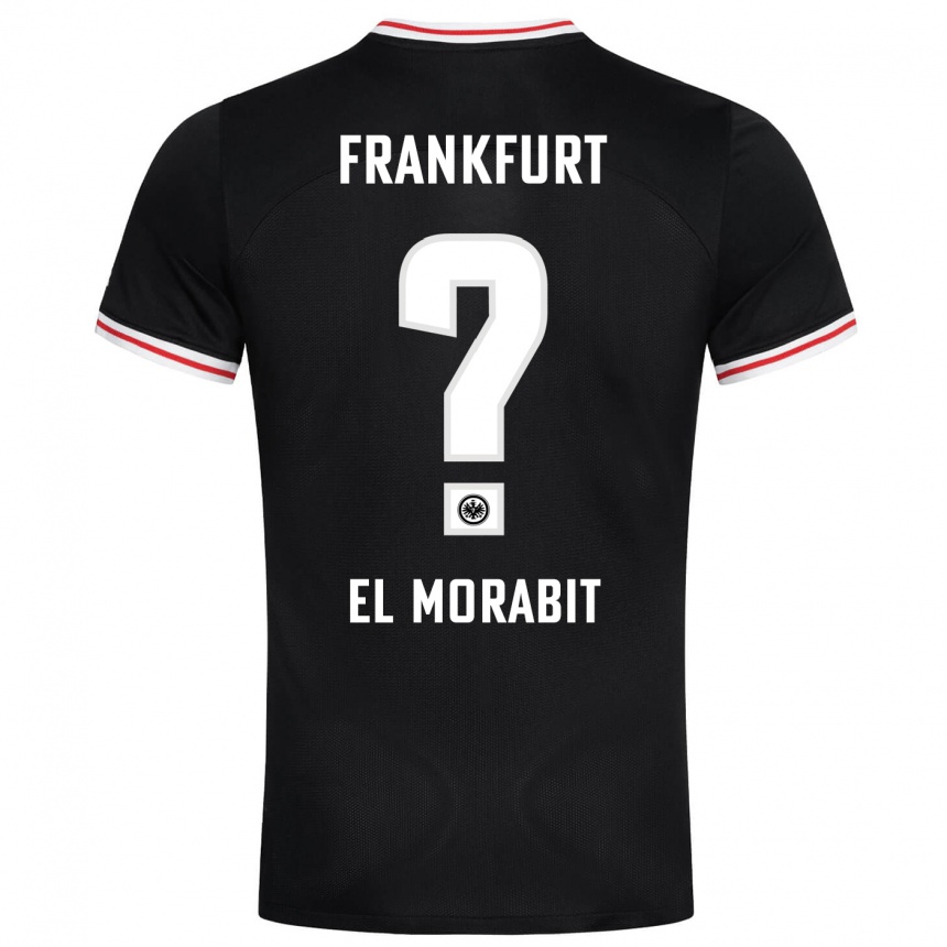 Damen Fußball Anas El Morabit #0 Schwarz Auswärtstrikot Trikot 2023/24 T-Shirt Luxemburg