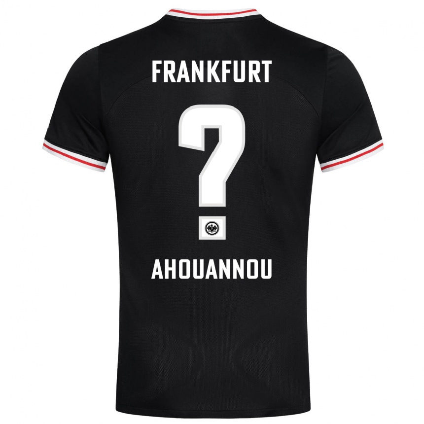 Damen Fußball Yannis Ahouannou #0 Schwarz Auswärtstrikot Trikot 2023/24 T-Shirt Luxemburg