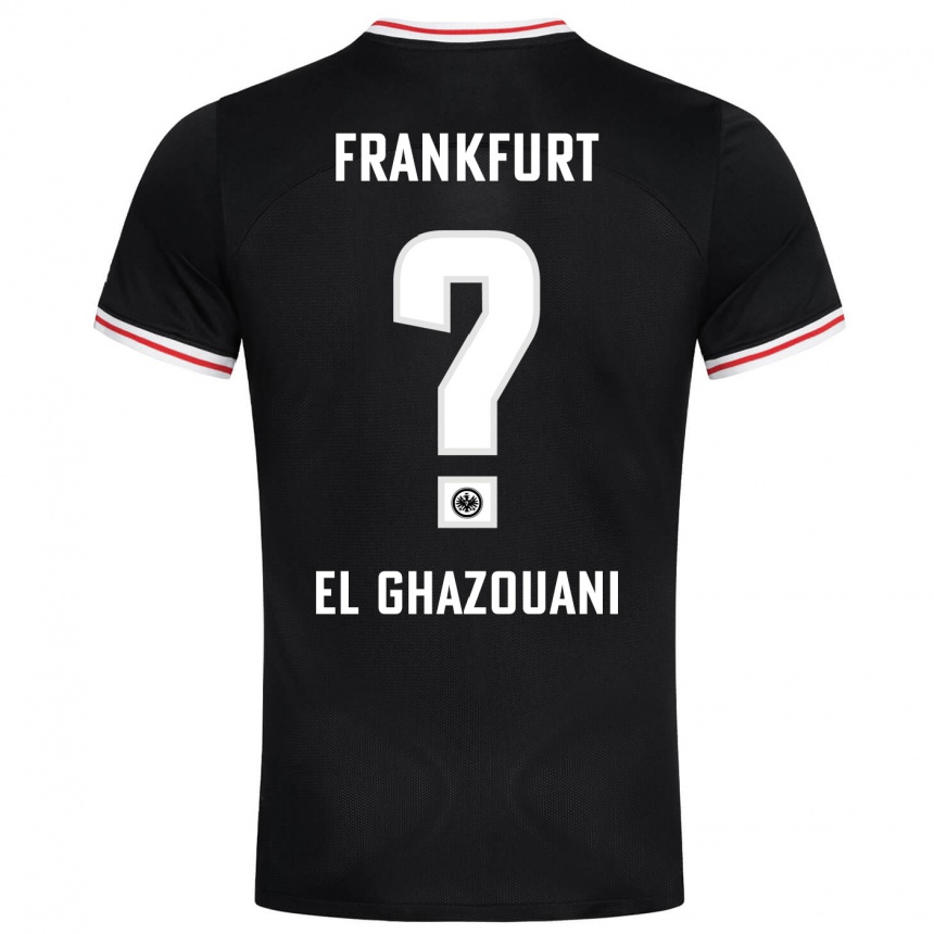 Damen Fußball Mohamed El Ghazouani #0 Schwarz Auswärtstrikot Trikot 2023/24 T-Shirt Luxemburg