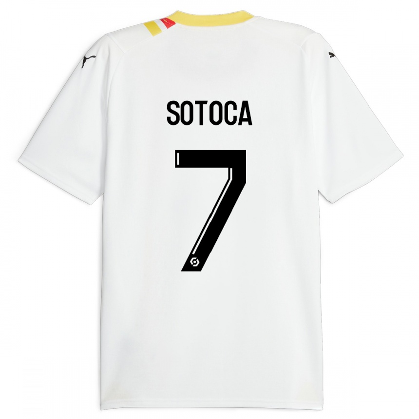 Damen Fußball Florian Sotoca #7 Schwarz Auswärtstrikot Trikot 2023/24 T-Shirt Luxemburg