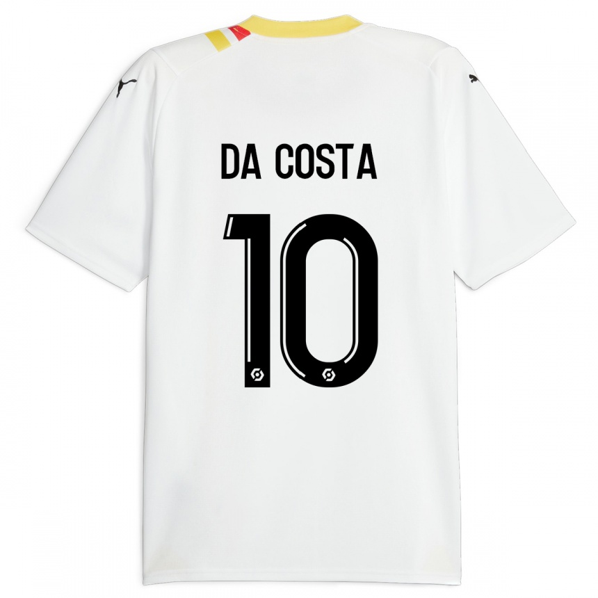 Damen Fußball David Pereira Da Costa #10 Schwarz Auswärtstrikot Trikot 2023/24 T-Shirt Luxemburg