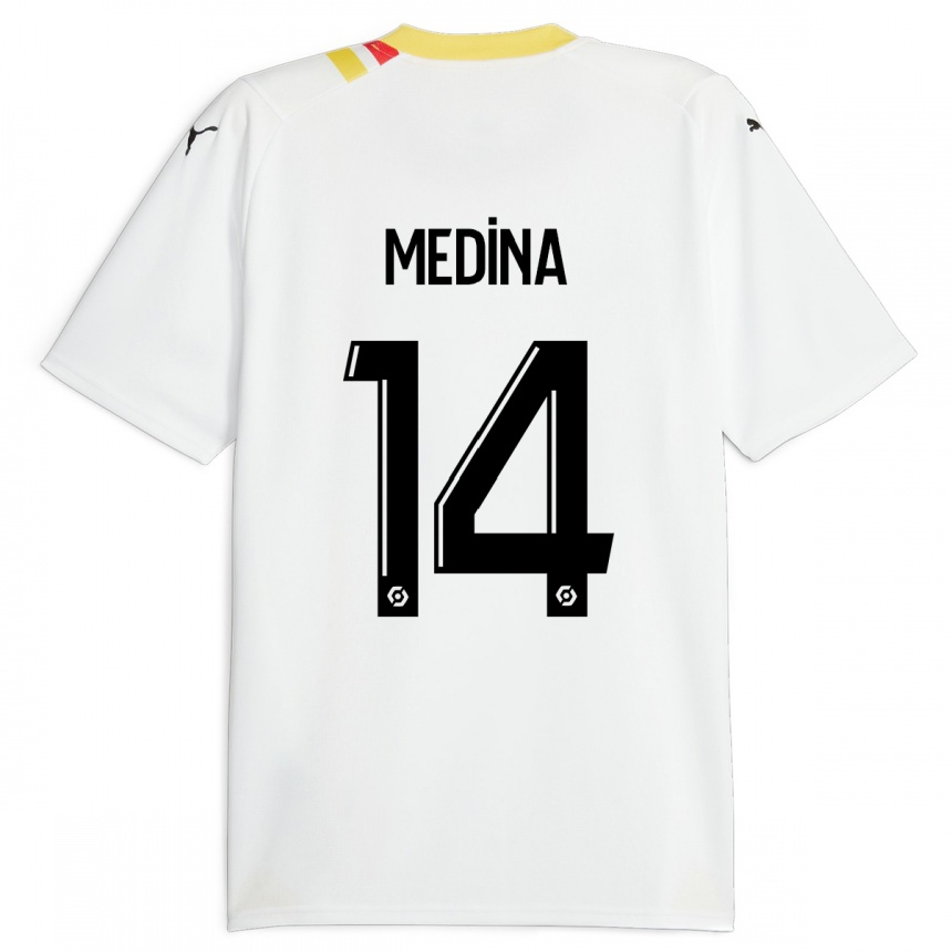 Damen Fußball Facundo Medina #14 Schwarz Auswärtstrikot Trikot 2023/24 T-Shirt Luxemburg