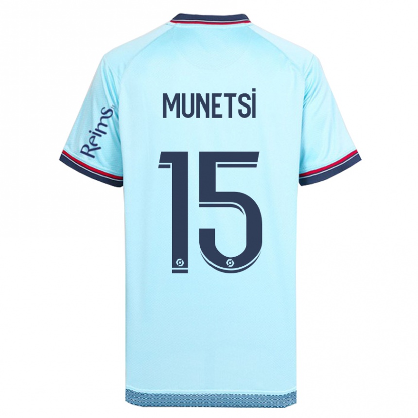 Damen Fußball Marshall Munetsi #15 Himmelblau Auswärtstrikot Trikot 2023/24 T-Shirt Luxemburg