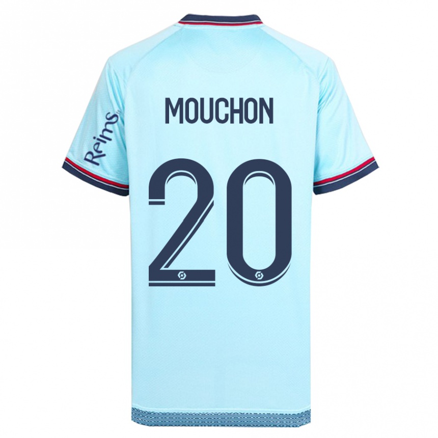 Damen Fußball Noemie Mouchon #20 Himmelblau Auswärtstrikot Trikot 2023/24 T-Shirt Luxemburg