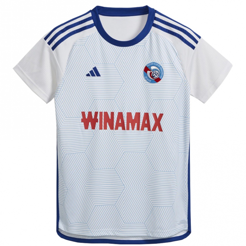Damen Fußball Frédéric Guilbert #2 Weiß Auswärtstrikot Trikot 2023/24 T-Shirt Luxemburg