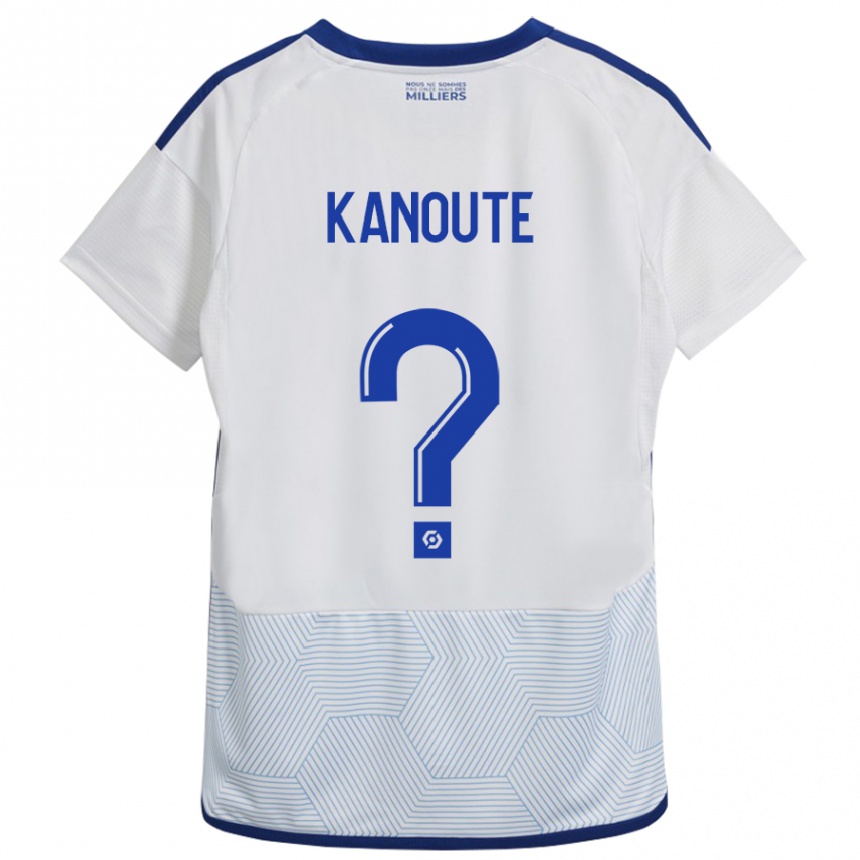 Damen Fußball Mahamadou Kanouté #0 Weiß Auswärtstrikot Trikot 2023/24 T-Shirt Luxemburg