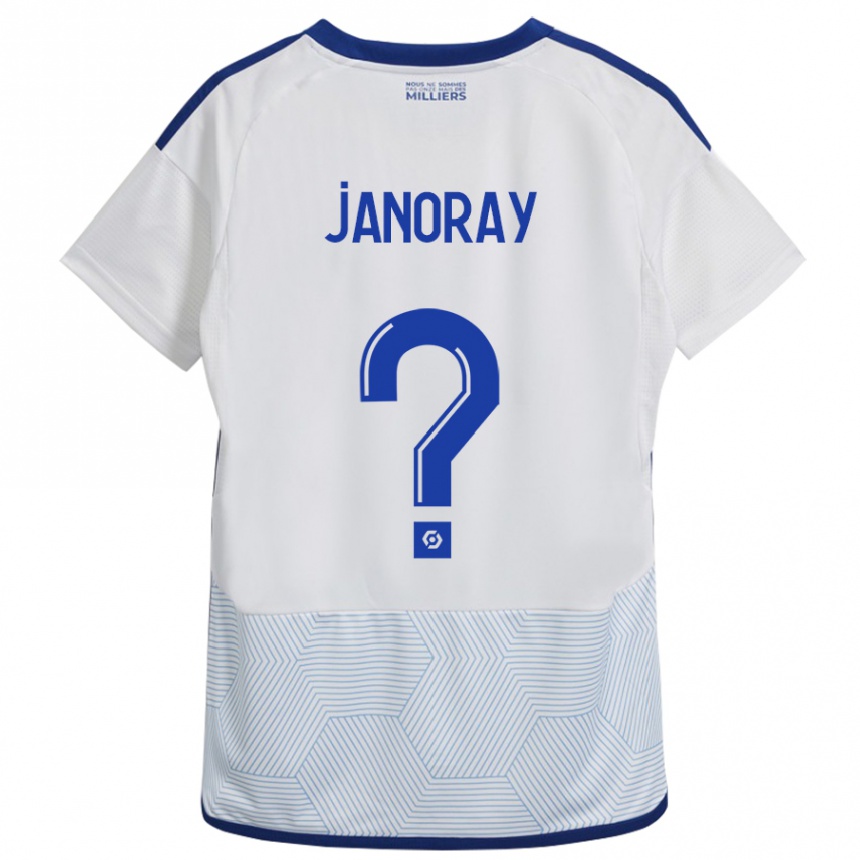 Damen Fußball Sacha Janoray #0 Weiß Auswärtstrikot Trikot 2023/24 T-Shirt Luxemburg