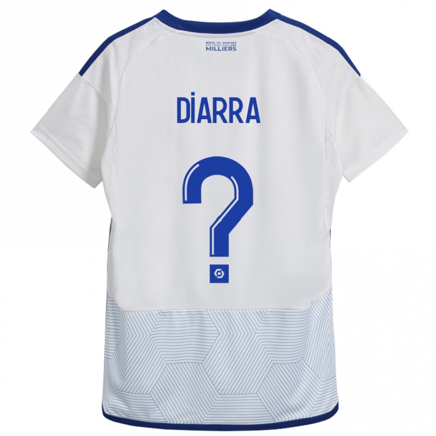 Damen Fußball Massaoly Diarra #0 Weiß Auswärtstrikot Trikot 2023/24 T-Shirt Luxemburg