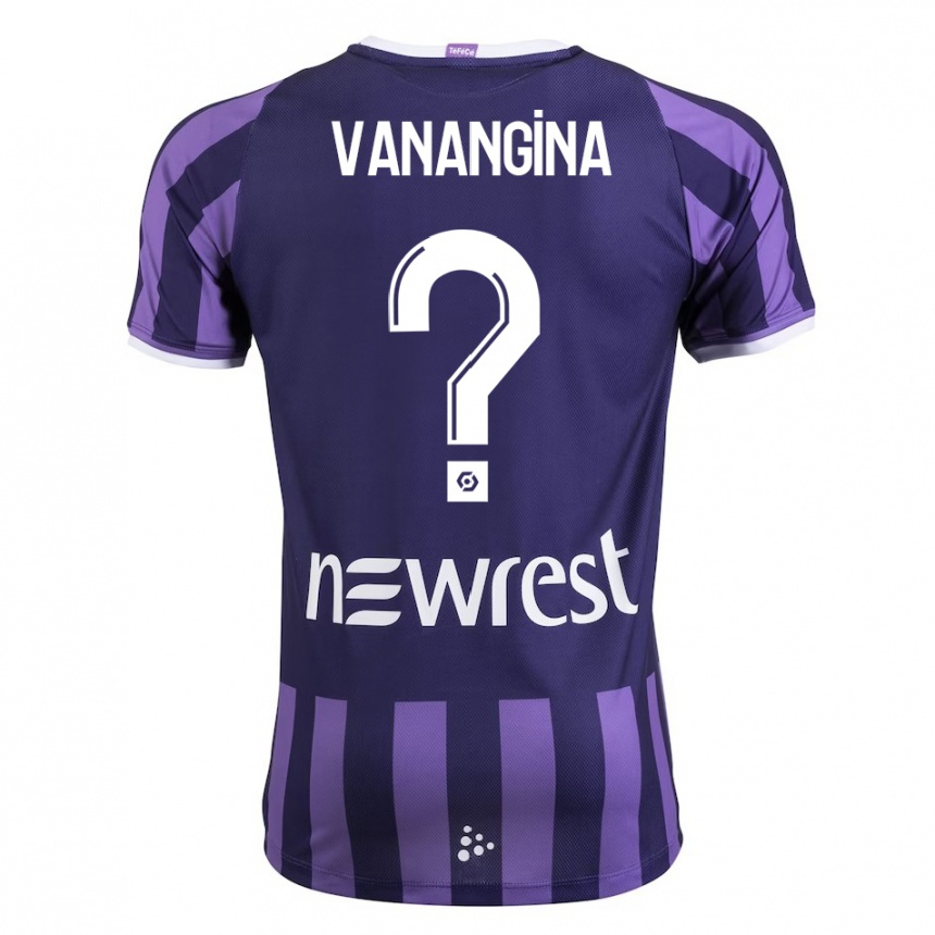 Damen Fußball Mechack Niombo Vanangina #0 Lila Auswärtstrikot Trikot 2023/24 T-Shirt Luxemburg