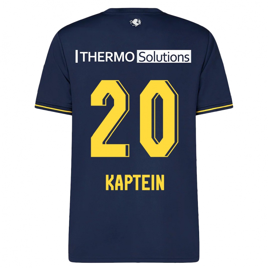 Damen Fußball Wieke Kaptein #20 Marine Auswärtstrikot Trikot 2023/24 T-Shirt Luxemburg