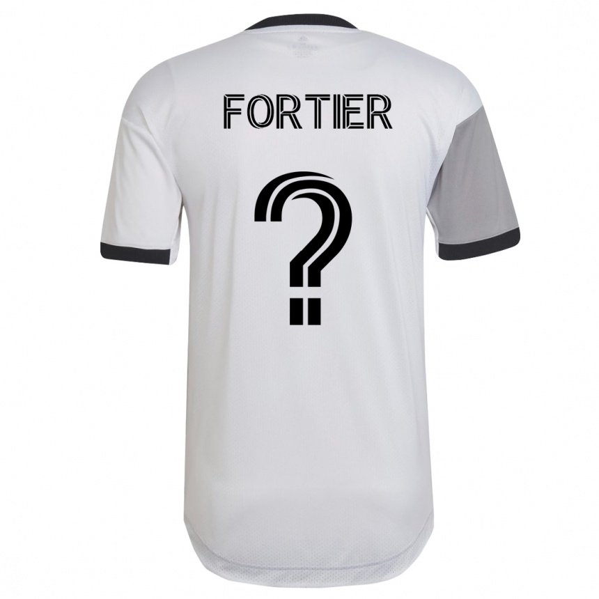 Damen Fußball Tim Fortier #0 Weiß Auswärtstrikot Trikot 2023/24 T-Shirt Luxemburg