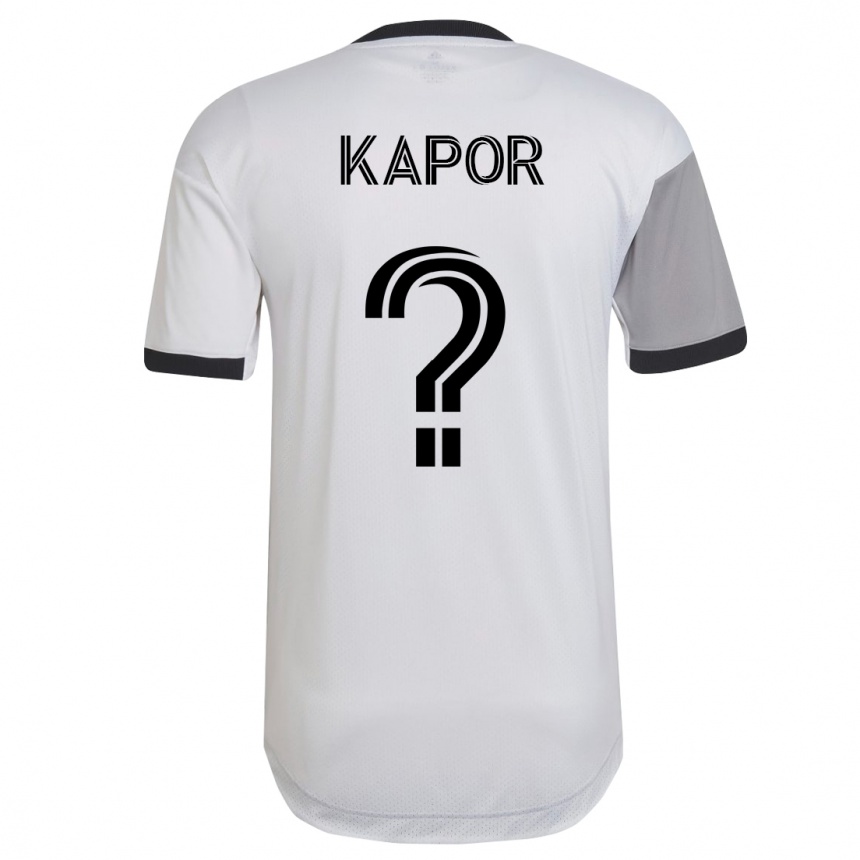 Damen Fußball Stefan Kapor #0 Weiß Auswärtstrikot Trikot 2023/24 T-Shirt Luxemburg