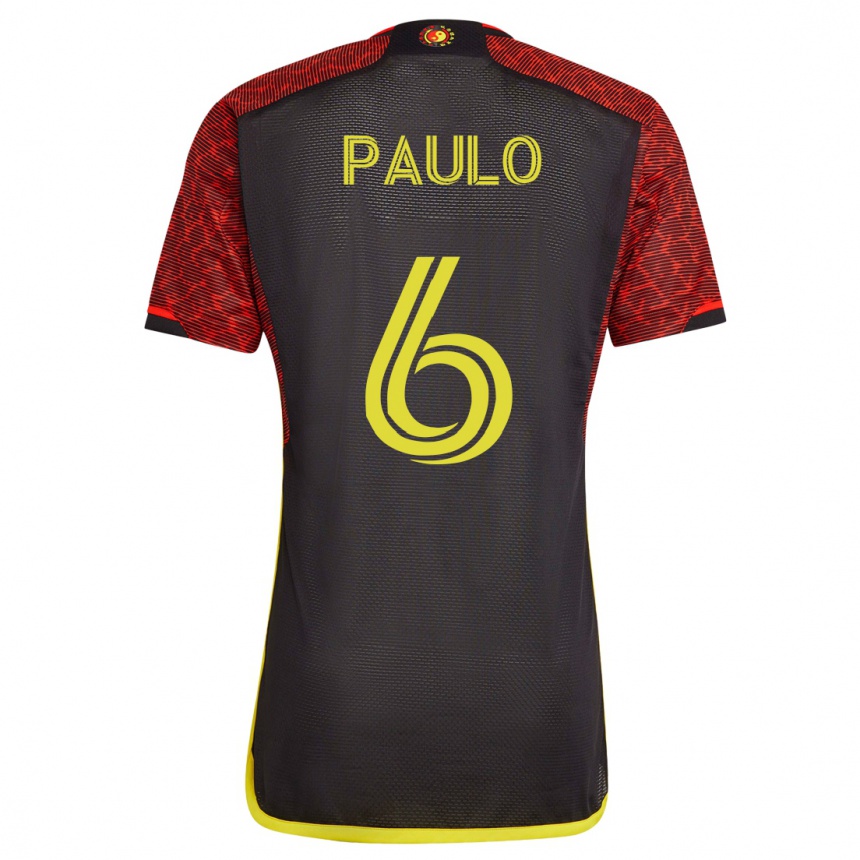 Damen Fußball João Paulo #6 Orangefarben Auswärtstrikot Trikot 2023/24 T-Shirt Luxemburg