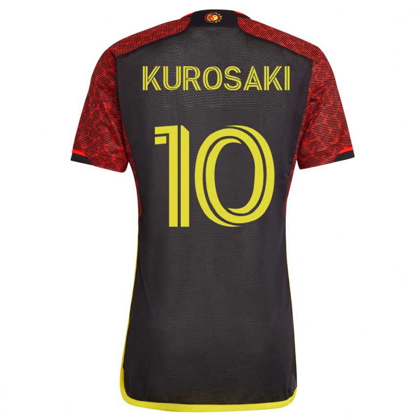 Damen Fußball Yuuka Kurosaki #10 Orangefarben Auswärtstrikot Trikot 2023/24 T-Shirt Luxemburg