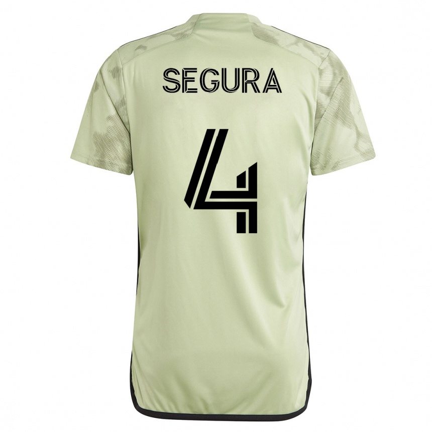 Damen Fußball Eddie Segura #4 Grün Auswärtstrikot Trikot 2023/24 T-Shirt Luxemburg