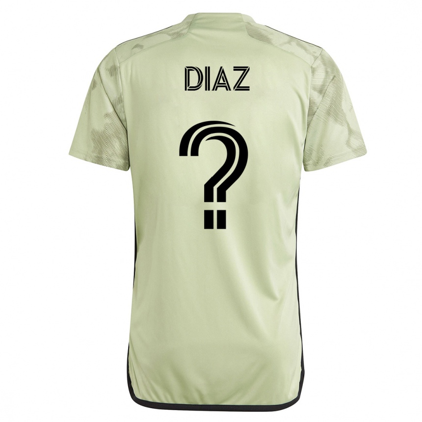 Damen Fußball Christian Díaz #0 Grün Auswärtstrikot Trikot 2023/24 T-Shirt Luxemburg