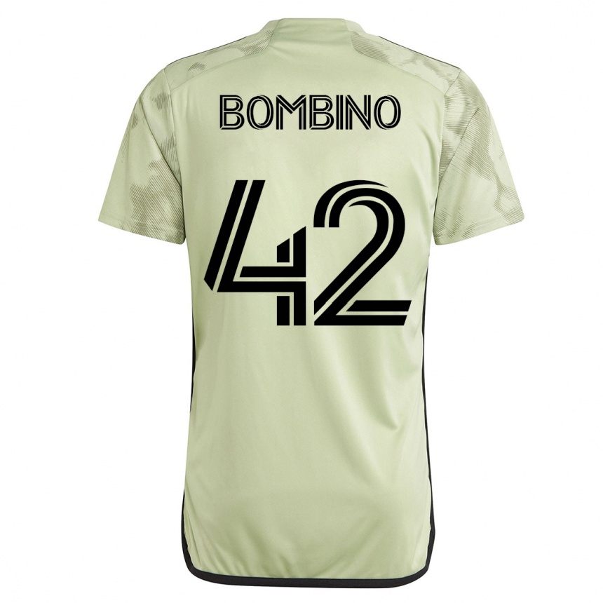 Damen Fußball Luca Bombino #42 Grün Auswärtstrikot Trikot 2023/24 T-Shirt Luxemburg