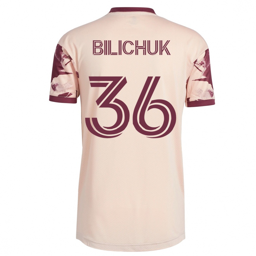 Damen Fußball Ryan Bilichuk #36 Cremefarben Auswärtstrikot Trikot 2023/24 T-Shirt Luxemburg