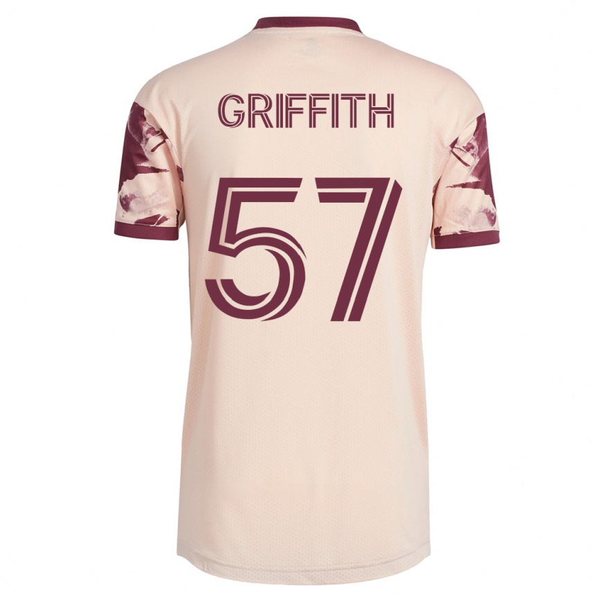 Damen Fußball Víctor Griffith #57 Cremefarben Auswärtstrikot Trikot 2023/24 T-Shirt Luxemburg