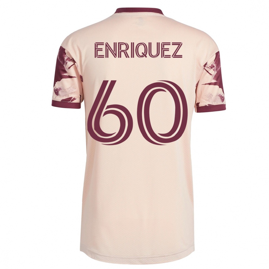 Damen Fußball Victor Enriquez #60 Cremefarben Auswärtstrikot Trikot 2023/24 T-Shirt Luxemburg