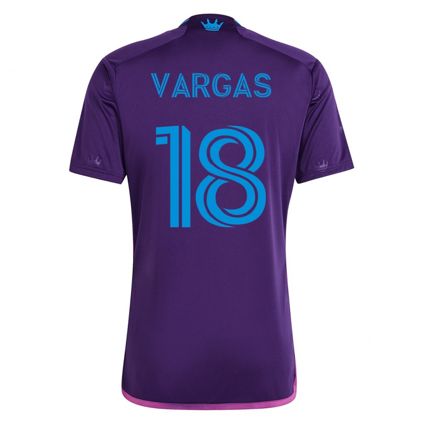 Damen Fußball Kerwin Vargas #18 Violett Auswärtstrikot Trikot 2023/24 T-Shirt Luxemburg