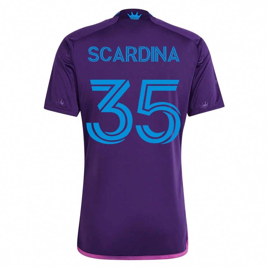 Damen Fußball Nick Scardina #35 Violett Auswärtstrikot Trikot 2023/24 T-Shirt Luxemburg
