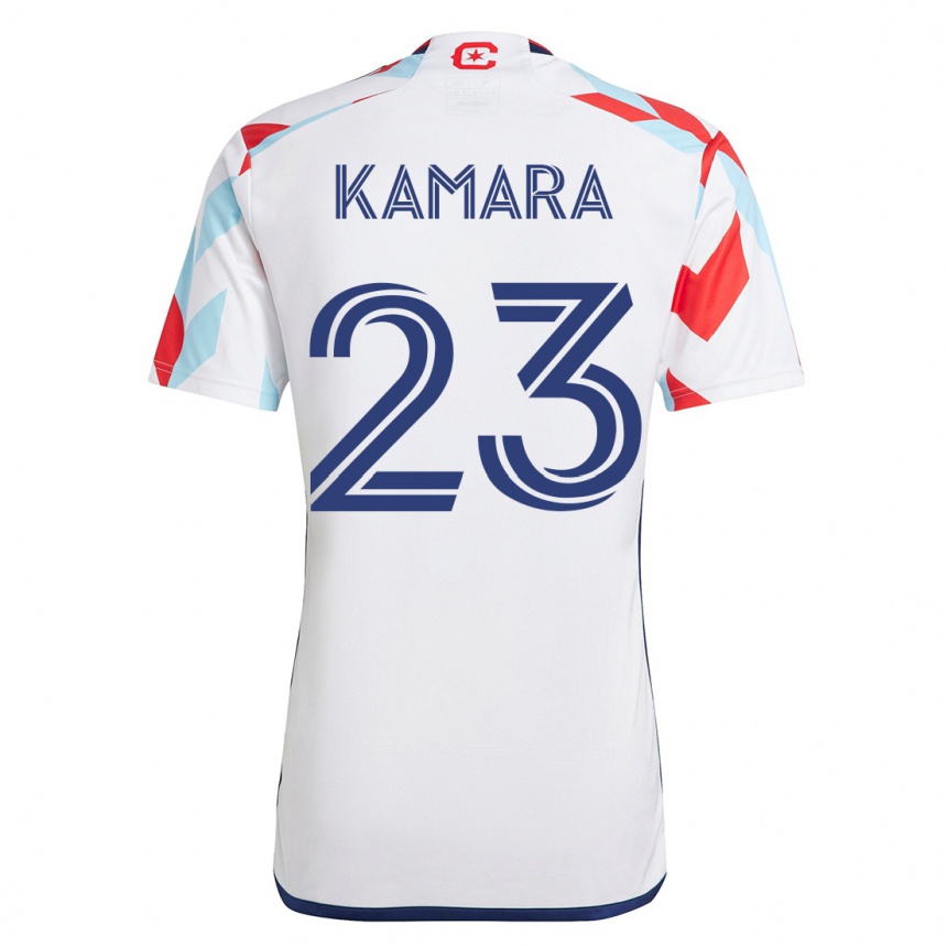 Damen Fußball Kei Kamara #23 Weiß Blau Auswärtstrikot Trikot 2023/24 T-Shirt Luxemburg