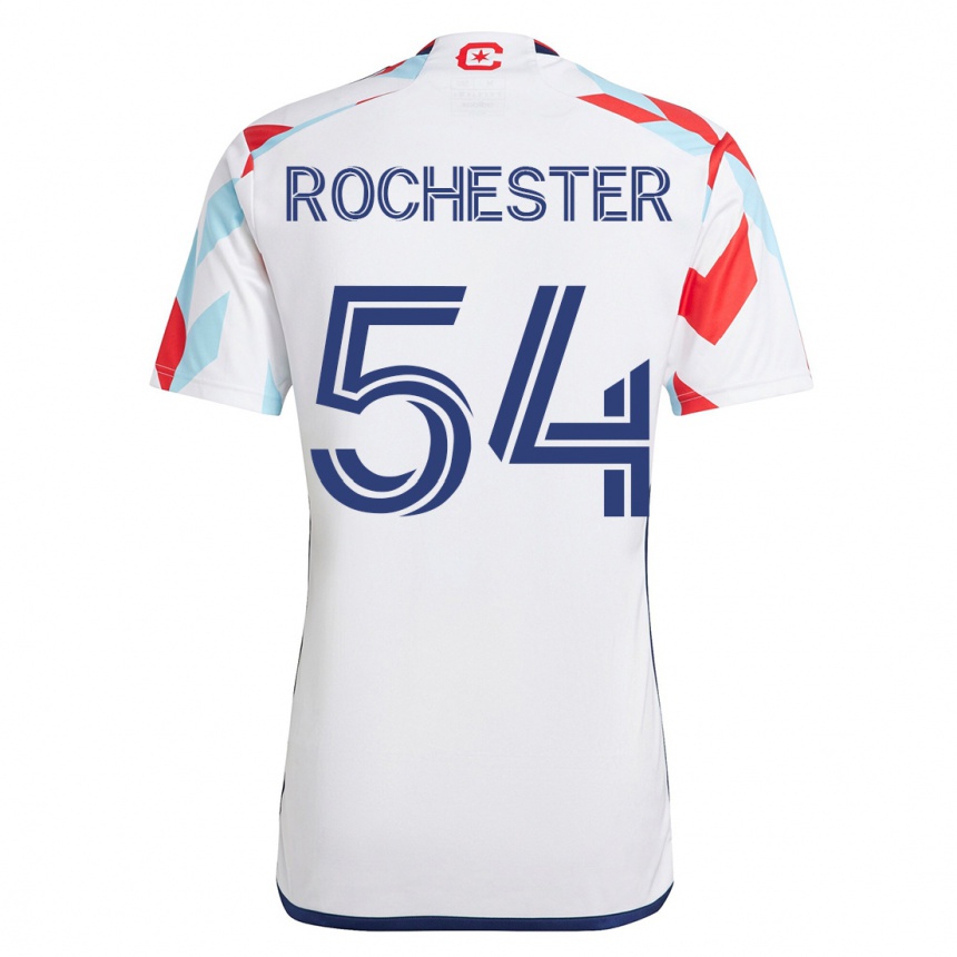 Damen Fußball Lamonth Rochester #54 Weiß Blau Auswärtstrikot Trikot 2023/24 T-Shirt Luxemburg