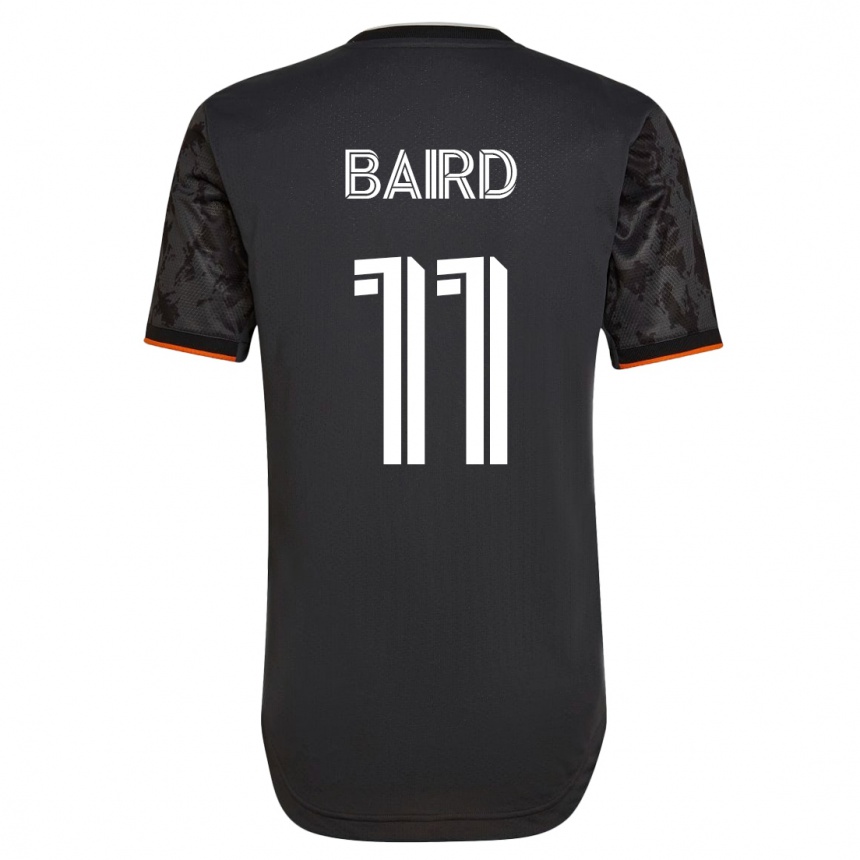 Damen Fußball Corey Baird #11 Schwarz Auswärtstrikot Trikot 2023/24 T-Shirt Luxemburg