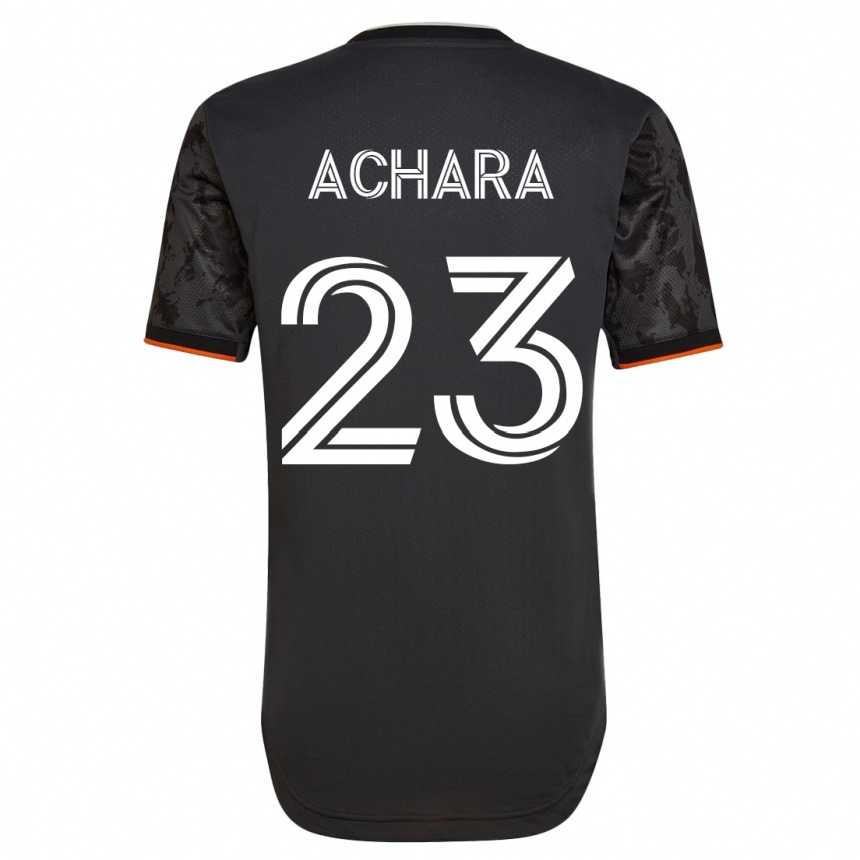 Damen Fußball Ifunanyachi Achara #23 Schwarz Auswärtstrikot Trikot 2023/24 T-Shirt Luxemburg