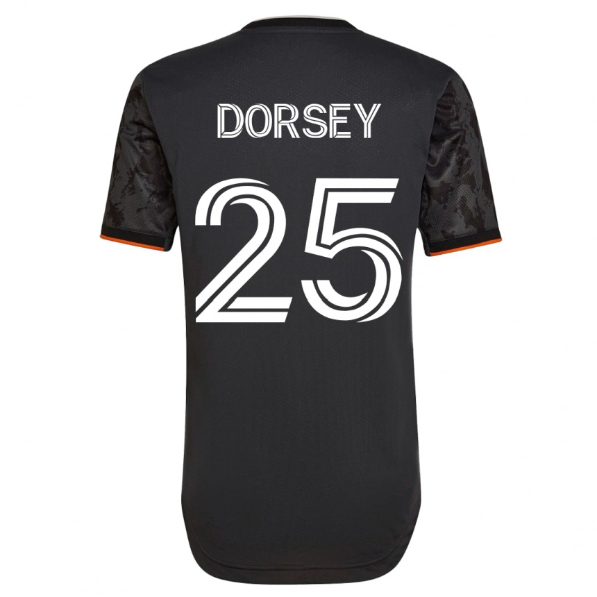Damen Fußball Griffin Dorsey #25 Schwarz Auswärtstrikot Trikot 2023/24 T-Shirt Luxemburg
