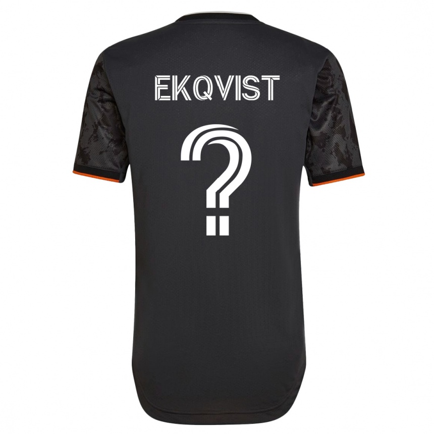 Damen Fußball Akseli Ekqvist #0 Schwarz Auswärtstrikot Trikot 2023/24 T-Shirt Luxemburg