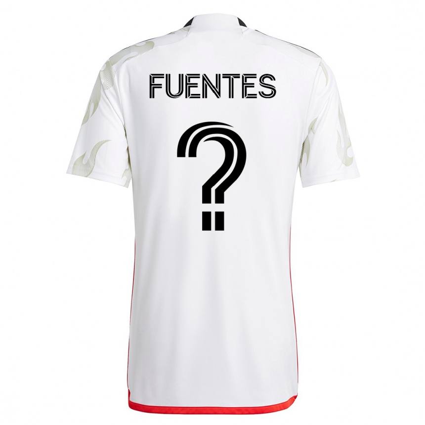 Damen Fußball Josue Fuentes #0 Weiß Auswärtstrikot Trikot 2023/24 T-Shirt Luxemburg