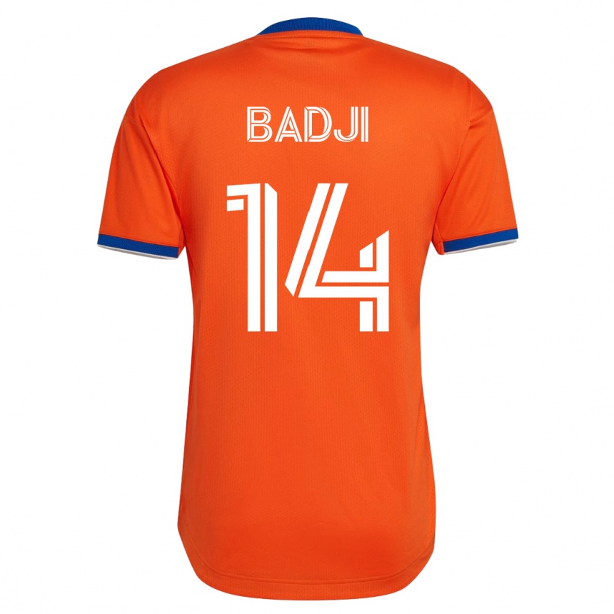 Damen Fußball Dominique Badji #14 Weiß Auswärtstrikot Trikot 2023/24 T-Shirt Luxemburg