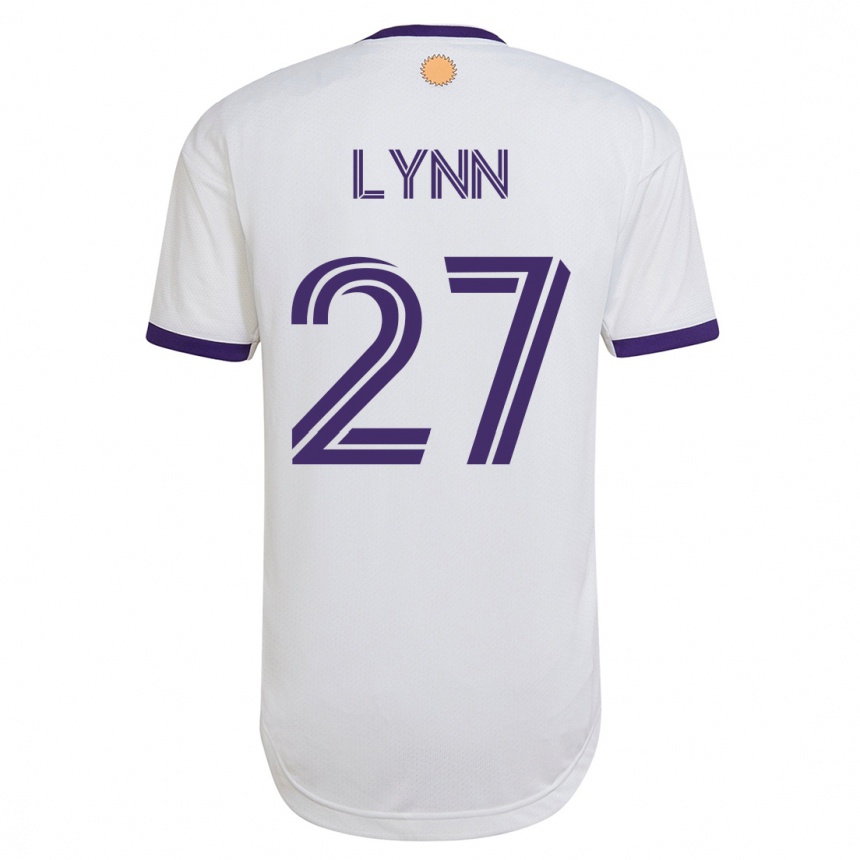 Damen Fußball Jack Lynn #27 Weiß Auswärtstrikot Trikot 2023/24 T-Shirt Luxemburg