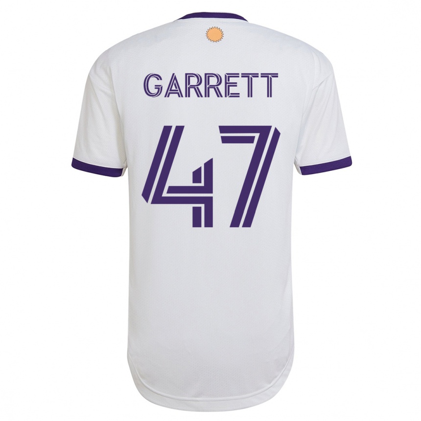 Damen Fußball Ian Garrett #47 Weiß Auswärtstrikot Trikot 2023/24 T-Shirt Luxemburg