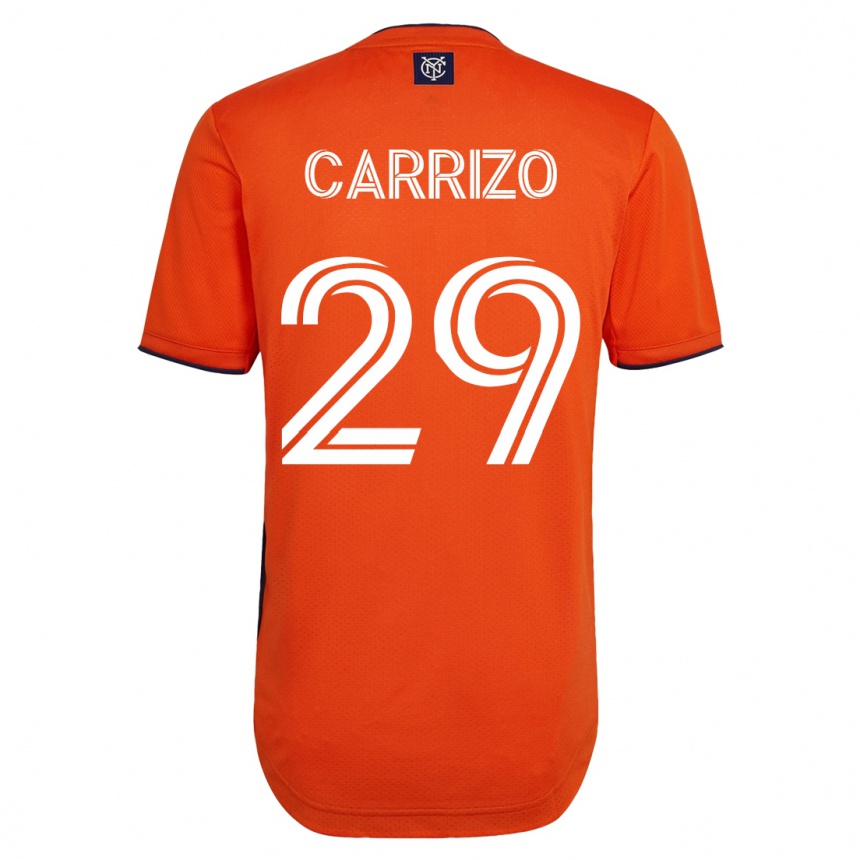 Damen Fußball Máximo Carrizo #29 Schwarz Auswärtstrikot Trikot 2023/24 T-Shirt Luxemburg