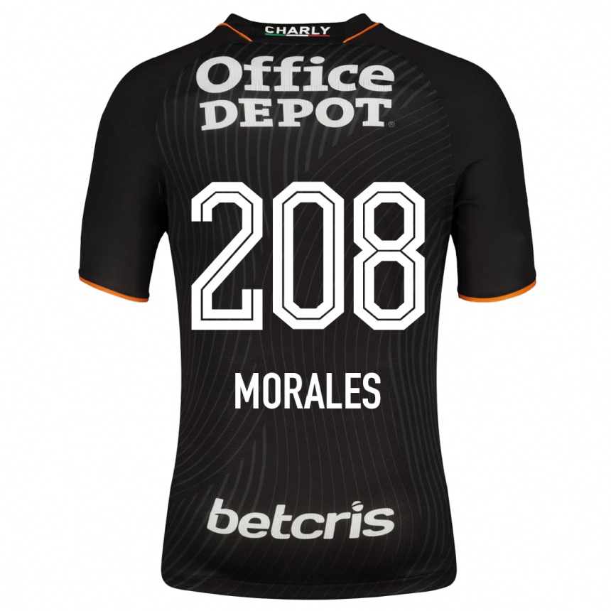 Damen Fußball Erik Morales #208 Schwarz Auswärtstrikot Trikot 2023/24 T-Shirt Luxemburg