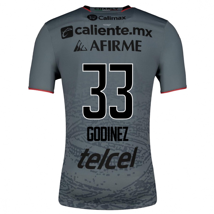 Damen Fußball Rodrigo Godínez #33 Grau Auswärtstrikot Trikot 2023/24 T-Shirt Luxemburg
