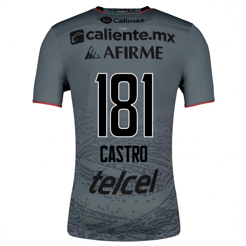Damen Fußball José Castro #181 Grau Auswärtstrikot Trikot 2023/24 T-Shirt Luxemburg