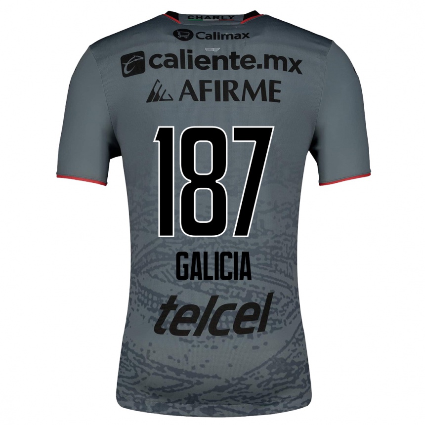 Damen Fußball Carlos Galicia #187 Grau Auswärtstrikot Trikot 2023/24 T-Shirt Luxemburg